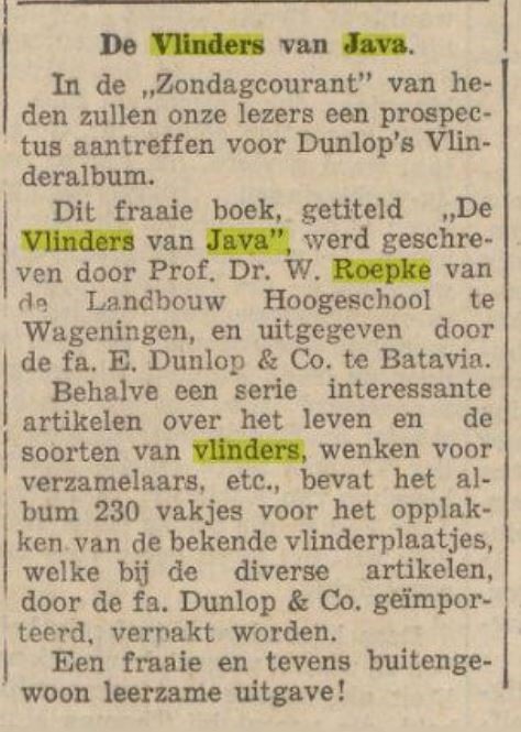 beschrijving vlinders van Java