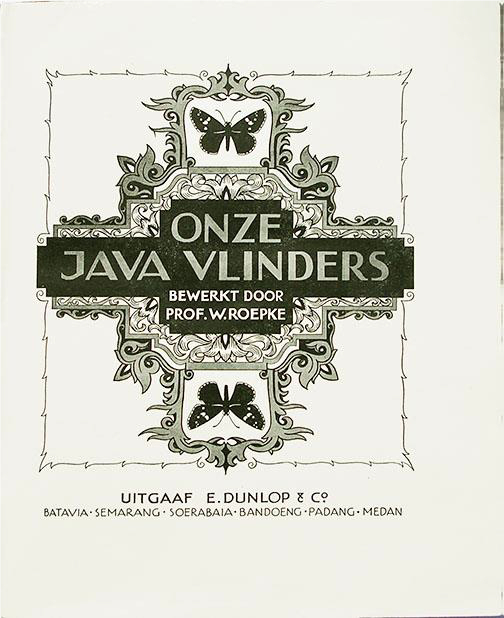 voorblad vlinders van Java. oorspronkelijk